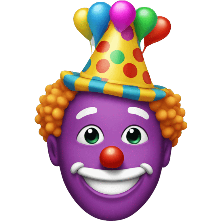 Clown with party hat emoji