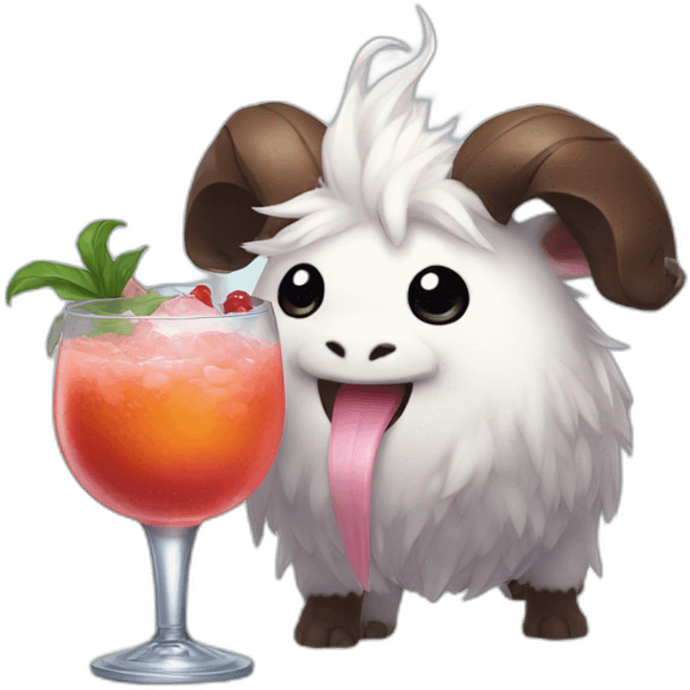 poro from lol making cocktail emoji