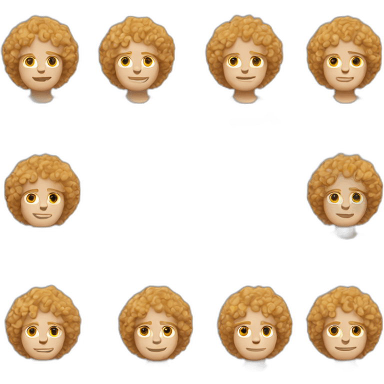 Blonde man with curly hair looks like Ed Sheeran emoji