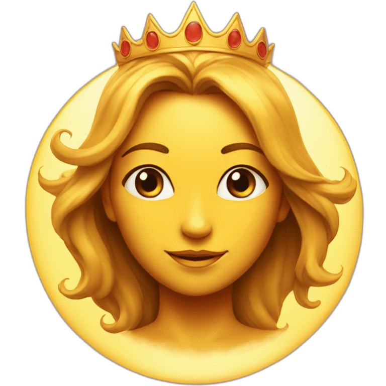 Sun behind princess emoji