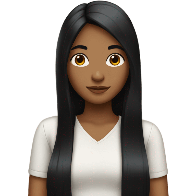 Girl with black hair emoji