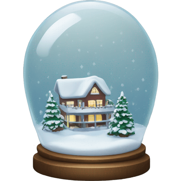 Realistic Christmas snowglobe emoji