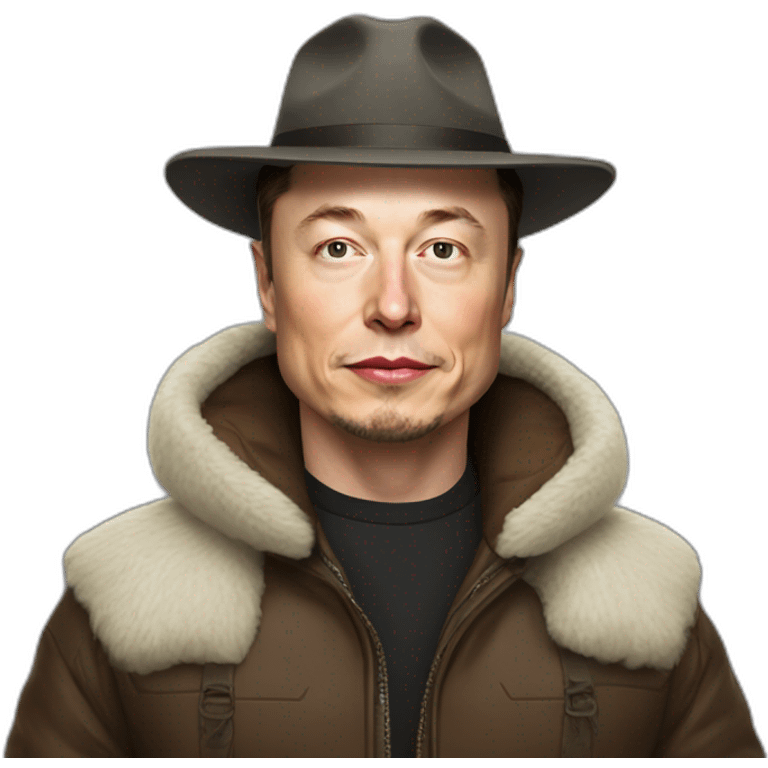 Elon Musk wears russian hat emoji