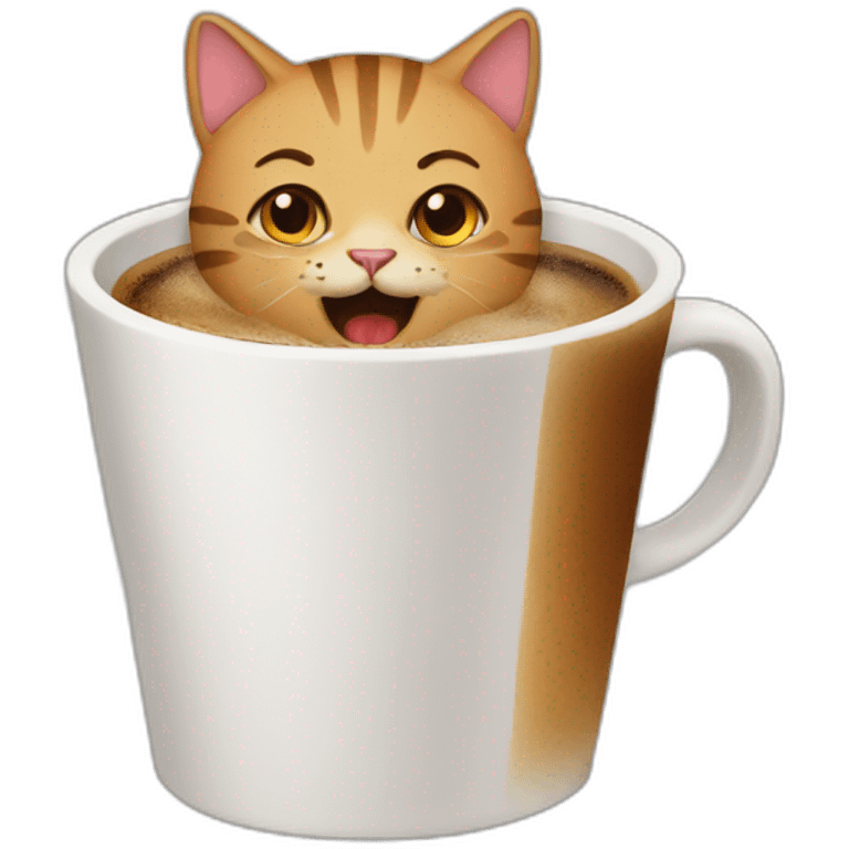 Coffee cat emoji