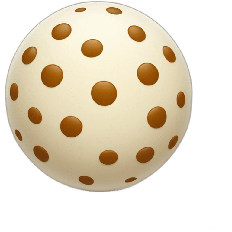 Cream sphere with brown dot in the middle emoji