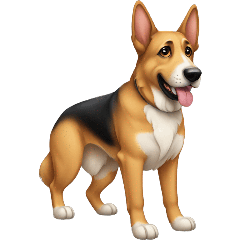 Hound dog with German shepherd coloring emoji