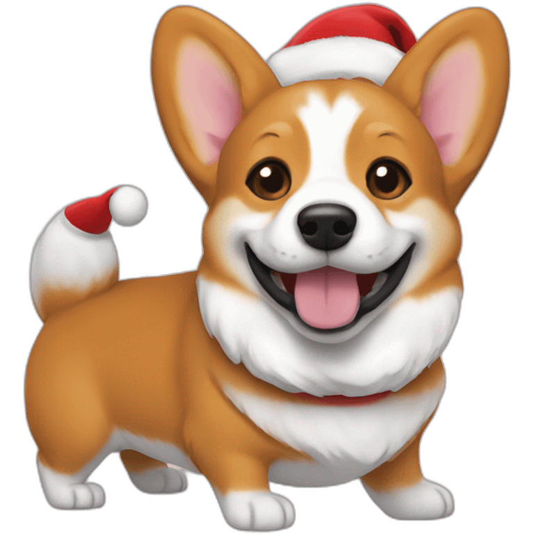 santa corgi emoji