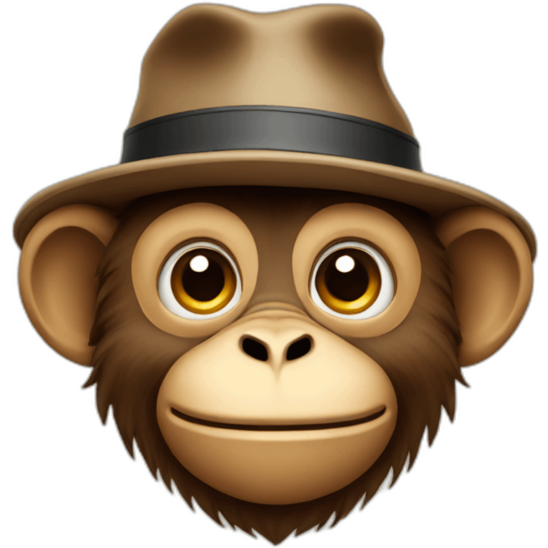 Monkey with hat emoji