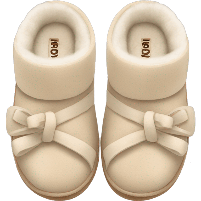 pastel beige cute ugg slippers emoji