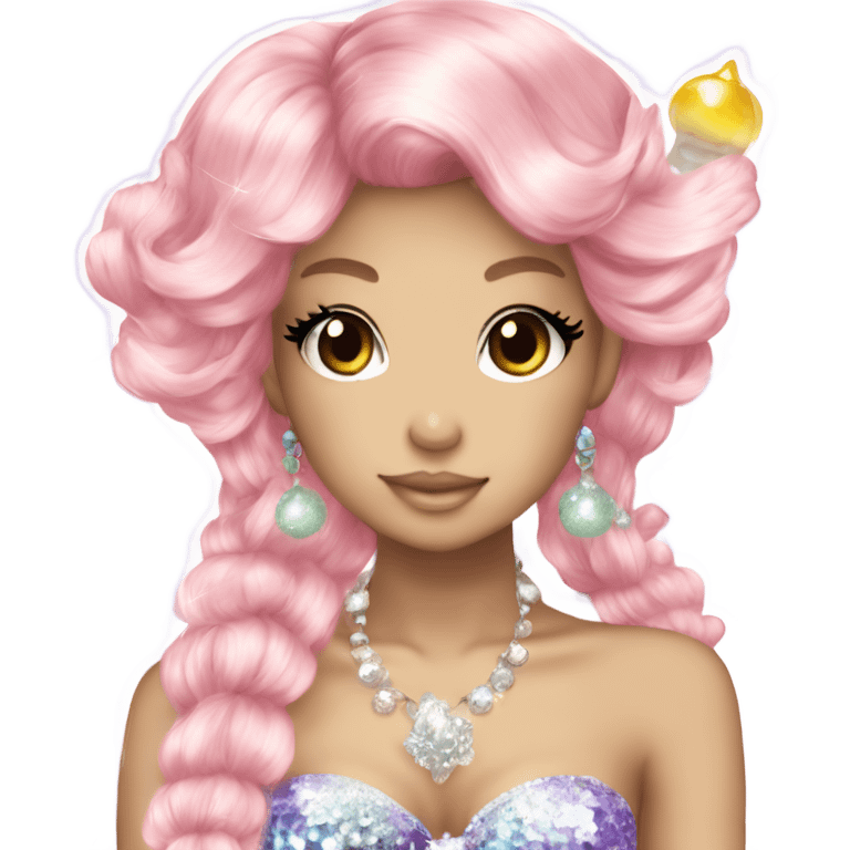 hime gyaru girl mermaid beautiful sparkly emoji