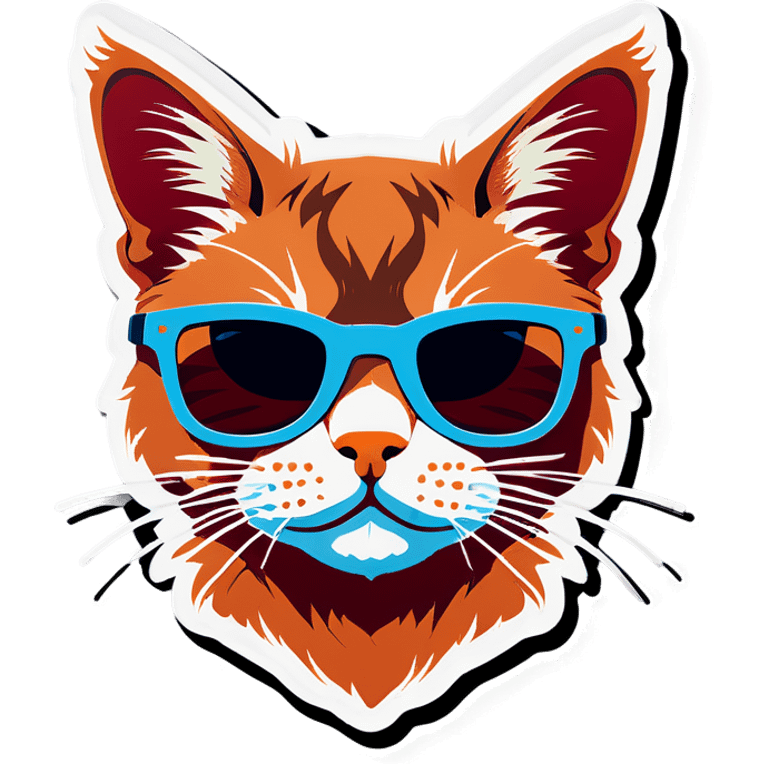 Cat with sunglasses emoji