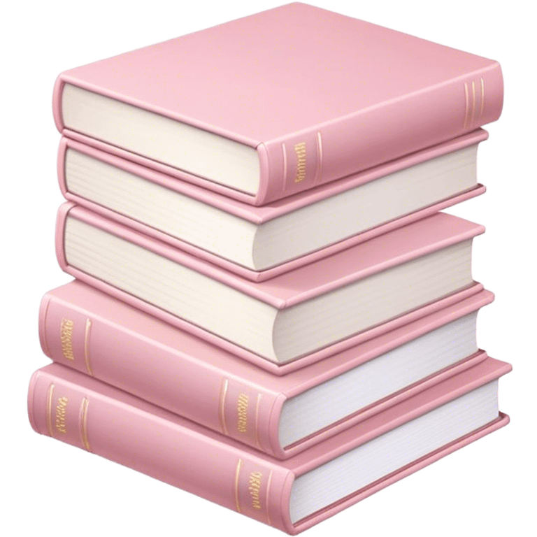 Stack of pale pink books emoji