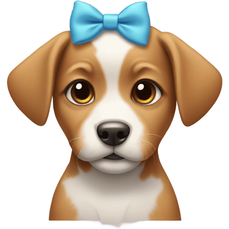 Puppy with bow on head  emoji