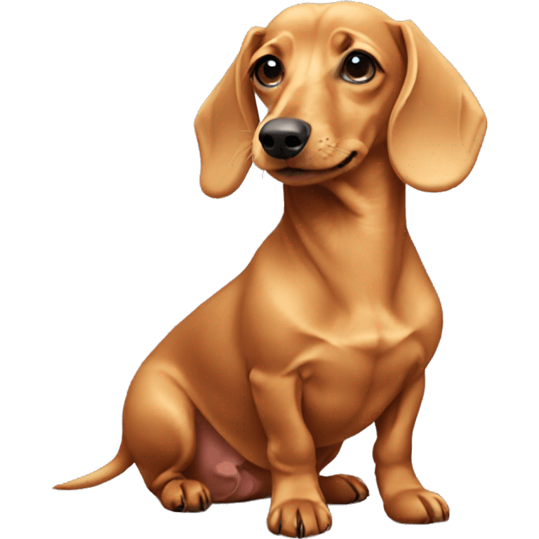 blonde dachshund emoji