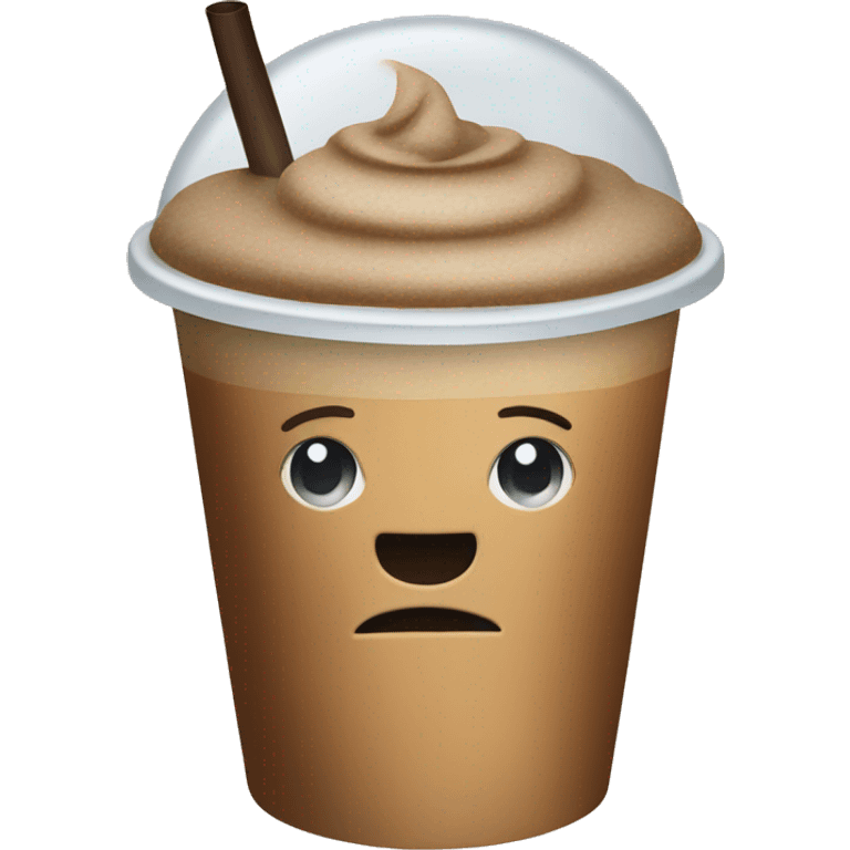 Iced coffee in paper cup emoji