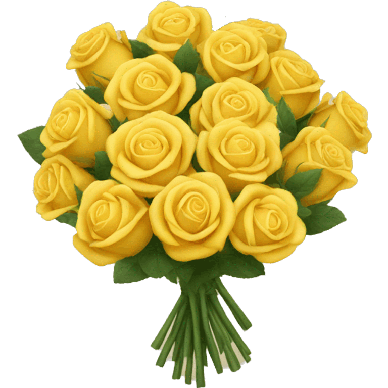 Yellow rose bouquet  emoji