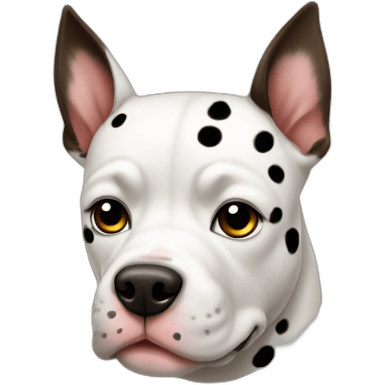 White and spotted bitbull emoji