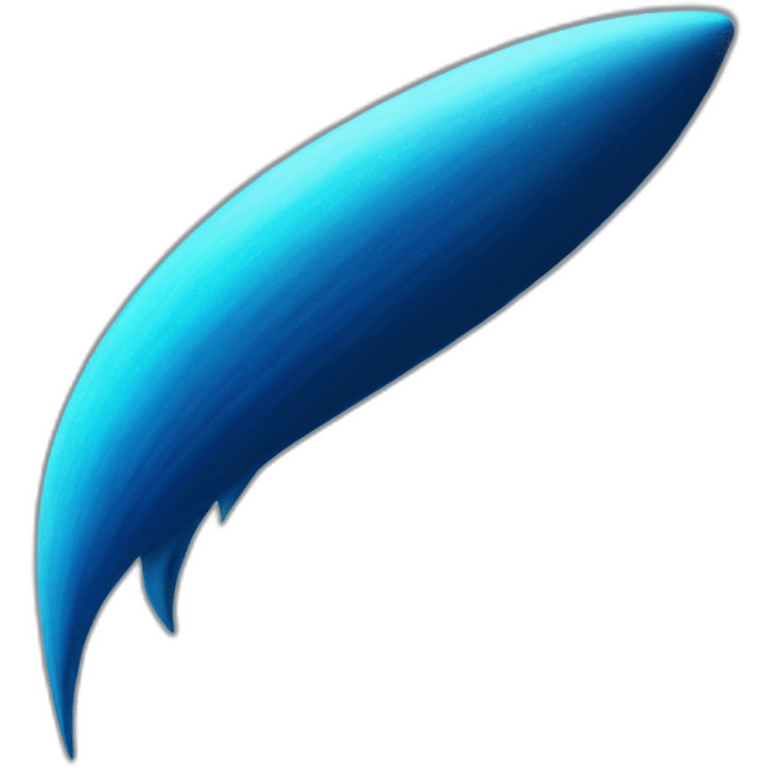 a comet with it's blue tail emoji