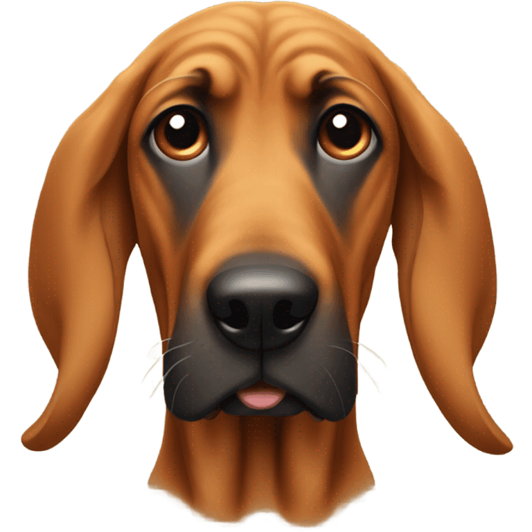 A happy bloodhound. emoji