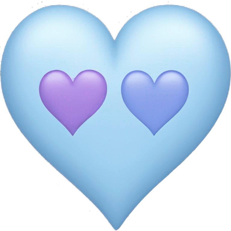 Small lilac and light blue hearts emoji