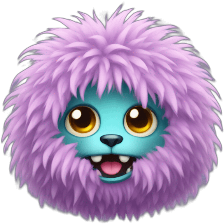 Cute fluffy monster emoji