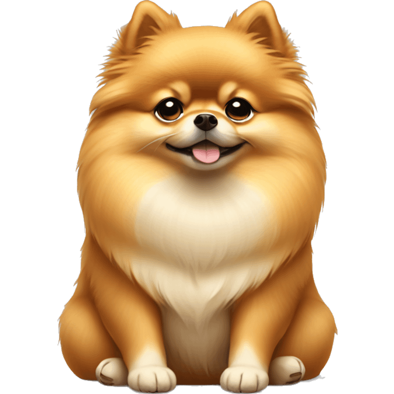 Pomeranian in meditation pose emoji