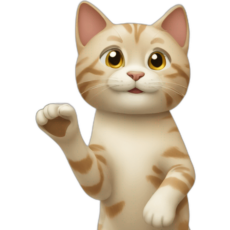 cats being neighbors that say hello and wave emoji