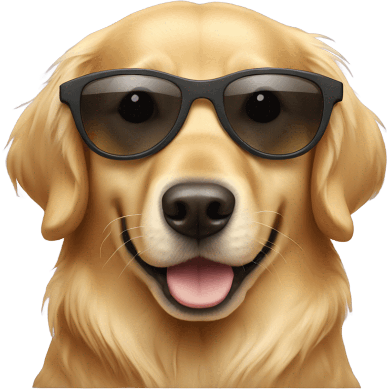 Golden retriever with sunglasses  emoji