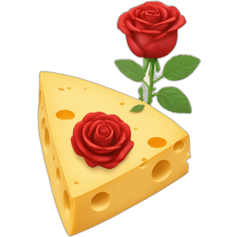 grated cheese on a shooting rose emoji