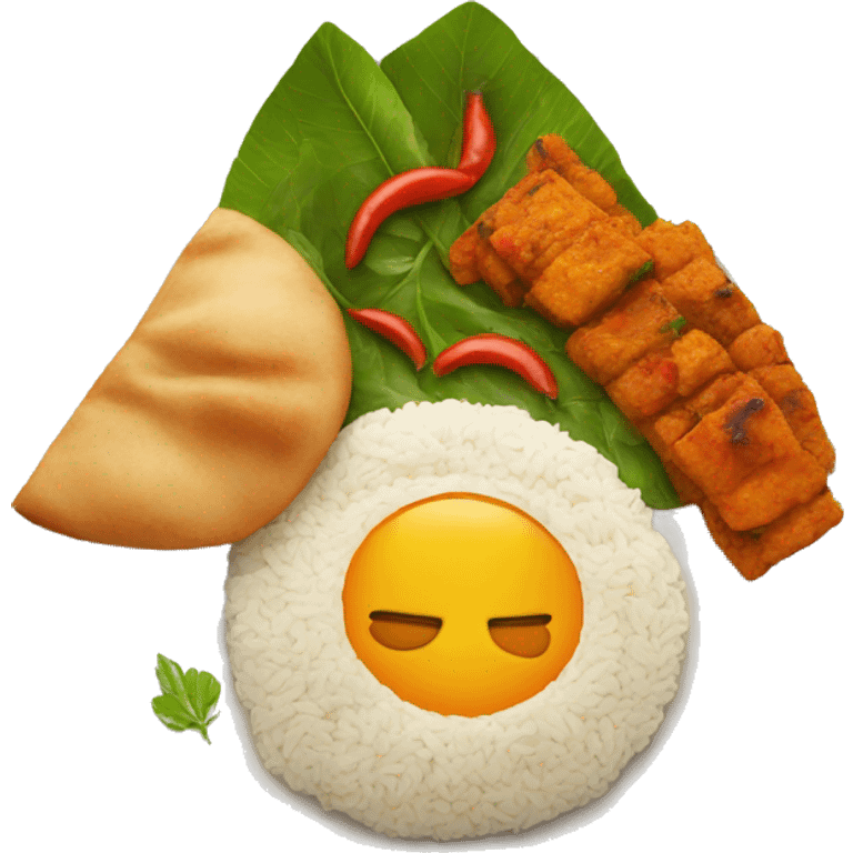 INDIAN FOOD ON A PLATE emoji