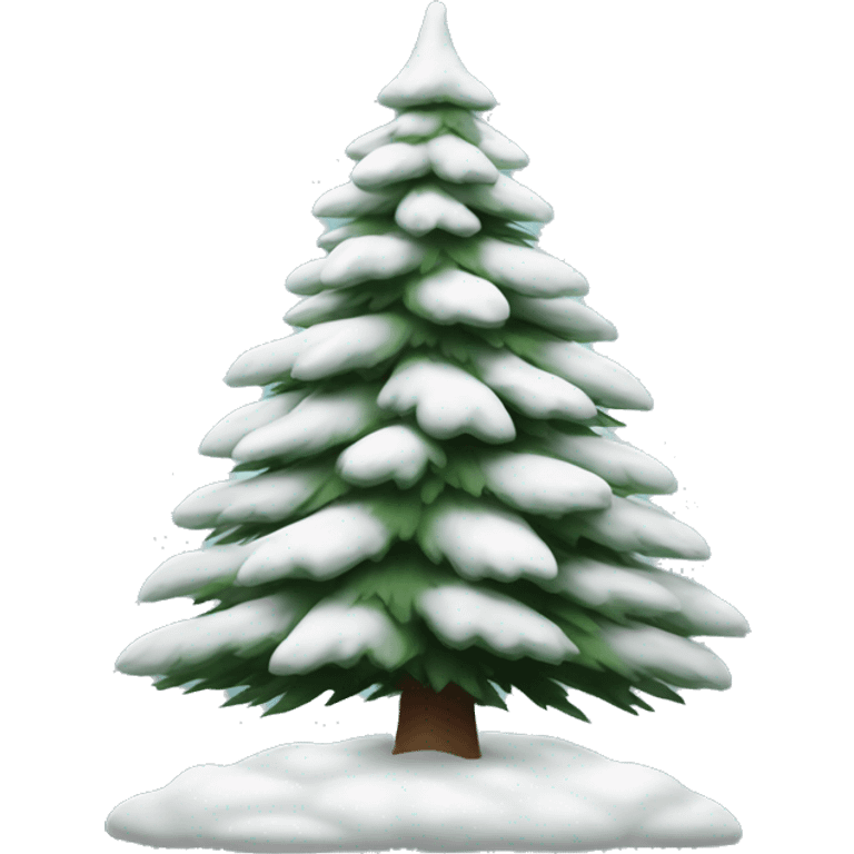  actual white fir christmas tree isolated.  emoji