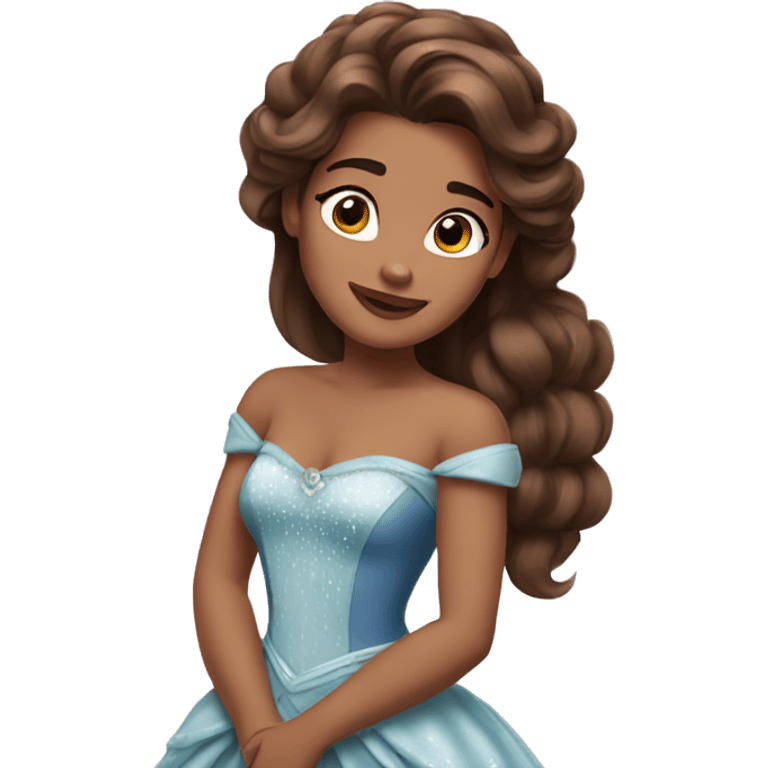 Disney princess brown hair emoji