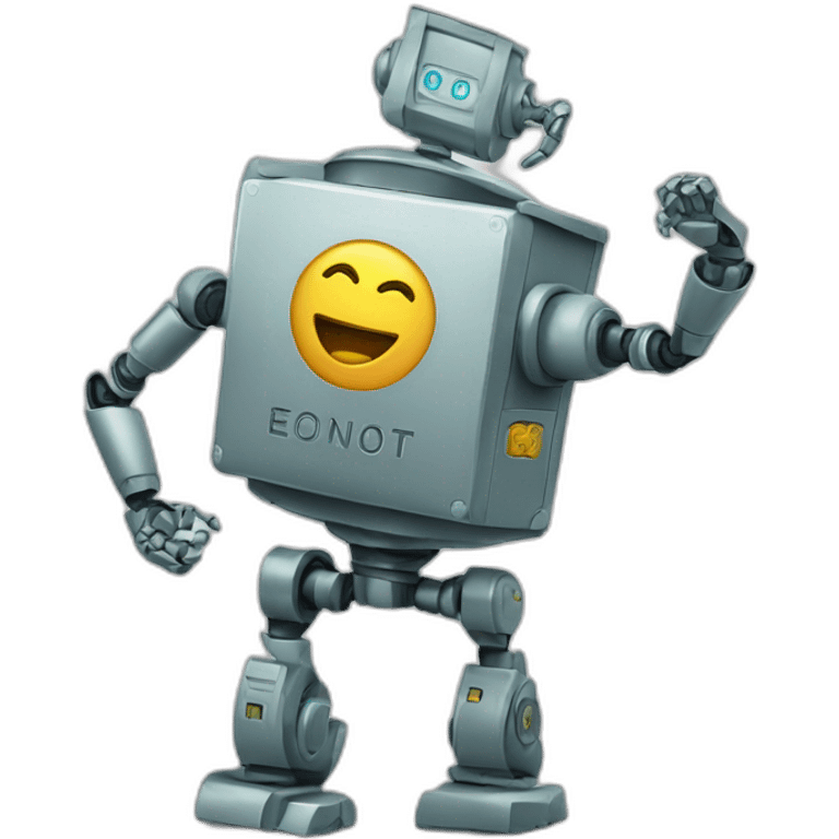 robot flexing money emoji