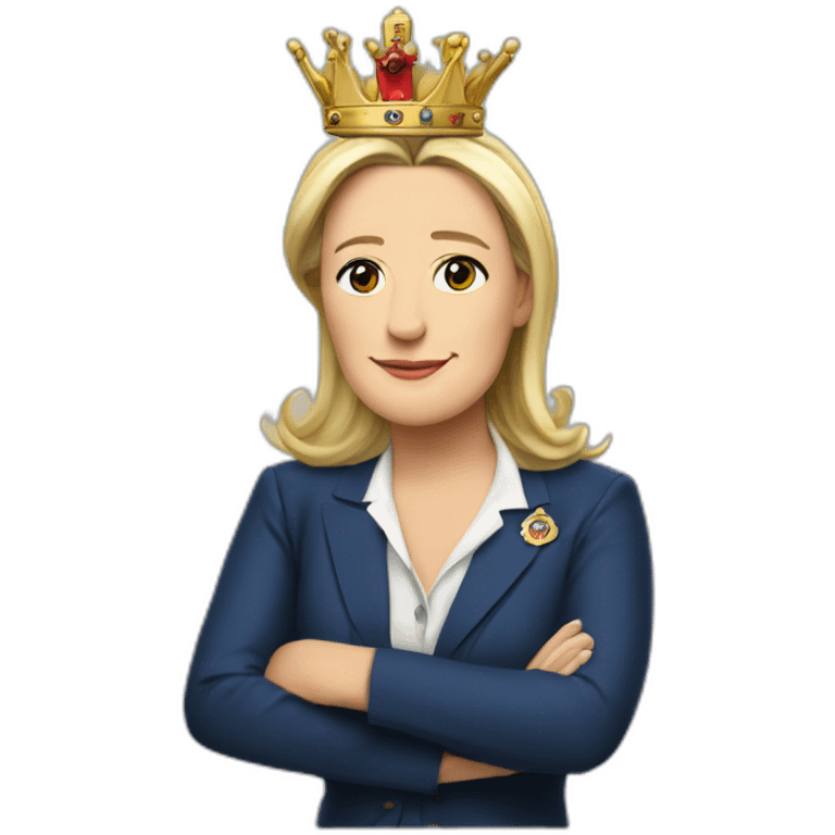 Politician Marine-Le-Pen with a crown emoji