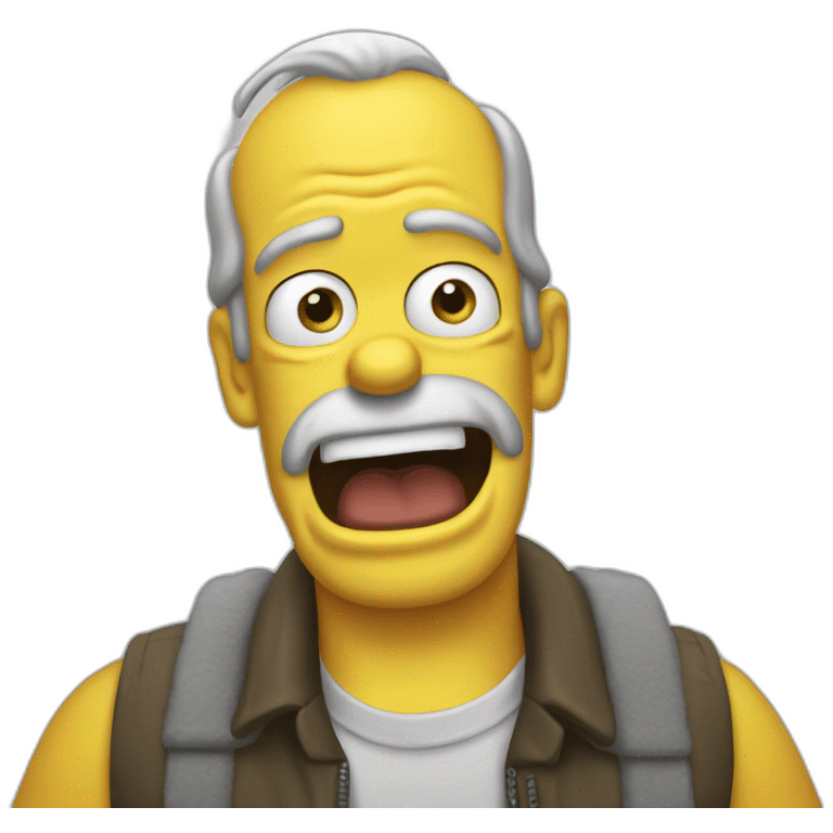 homer making home alone surprise face emoji