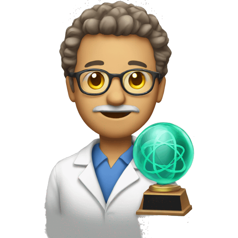 scientist with award emoji