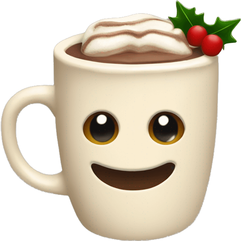 Christmas hot chocolate beige  emoji