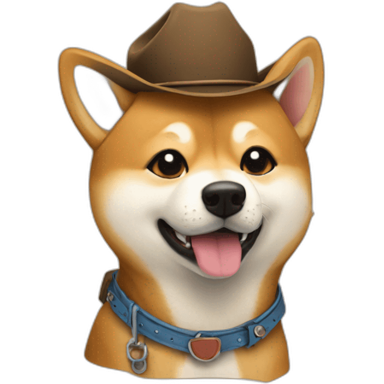 shiba with cowboy emoji