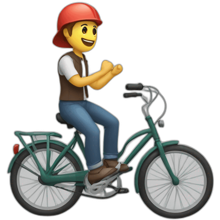 Chat sur vélo emoji