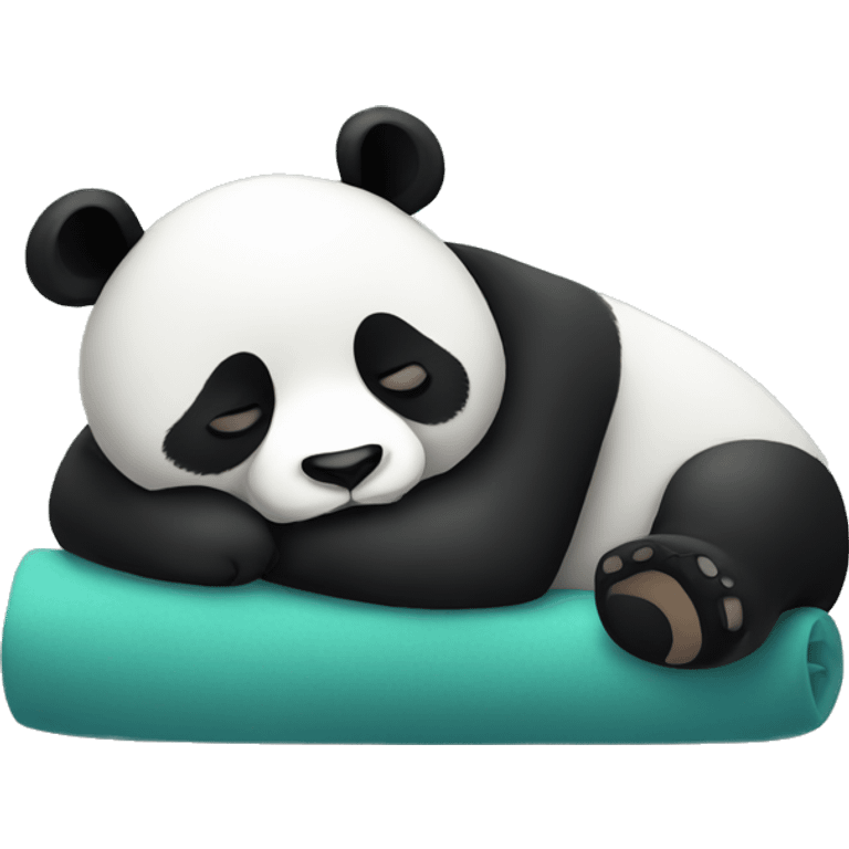 Panda sleeping thinking of his girlfriend in derams emoji