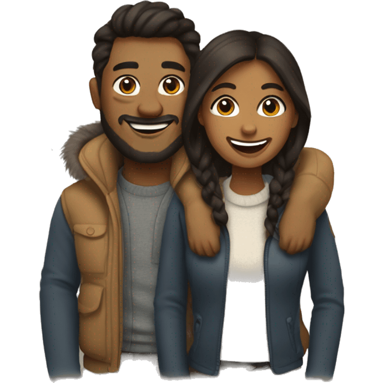 happy couple in alaska emoji