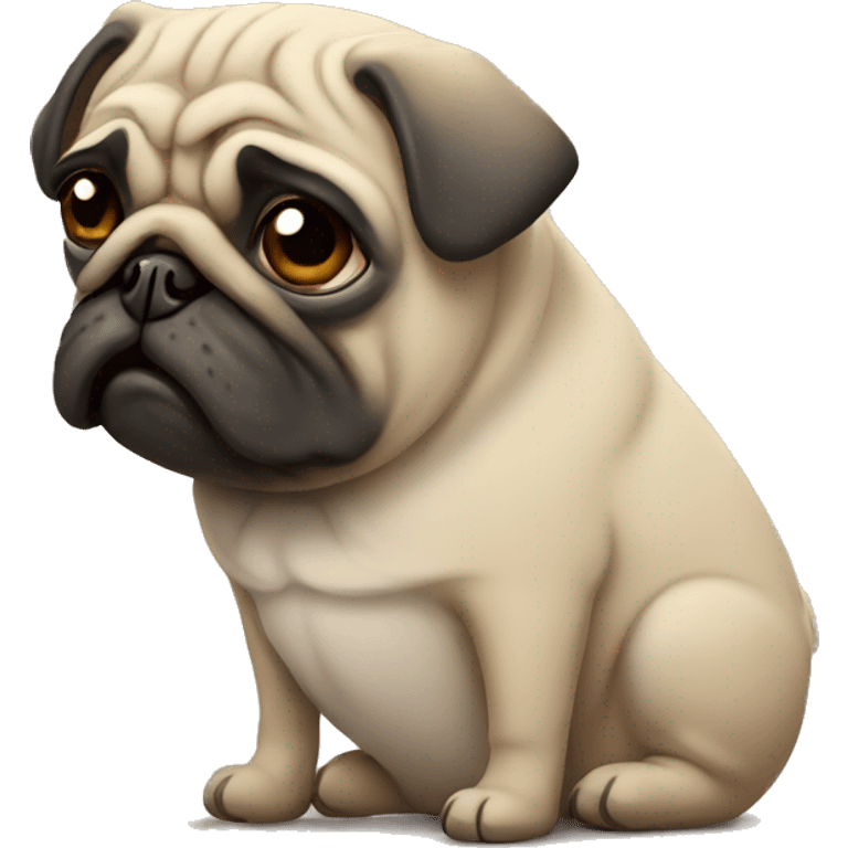 Sad pug emoji