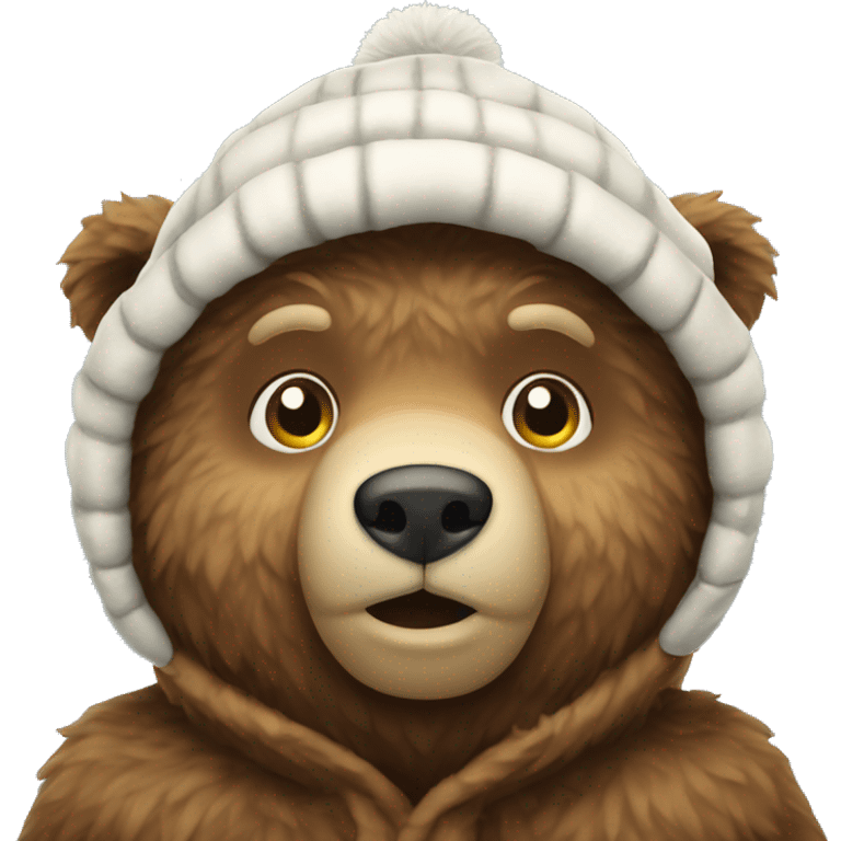 Bear winter hat emoji emoji