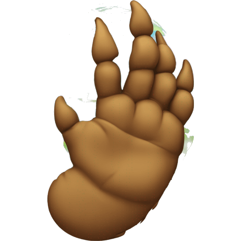 bear claw on globe emoji