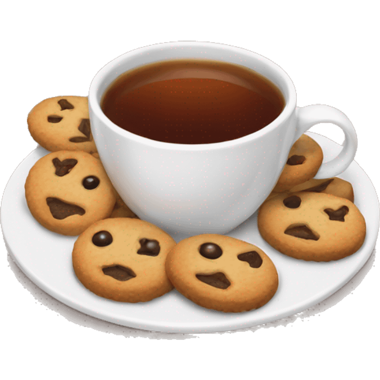 Mug Tea with cookies nearby emoji