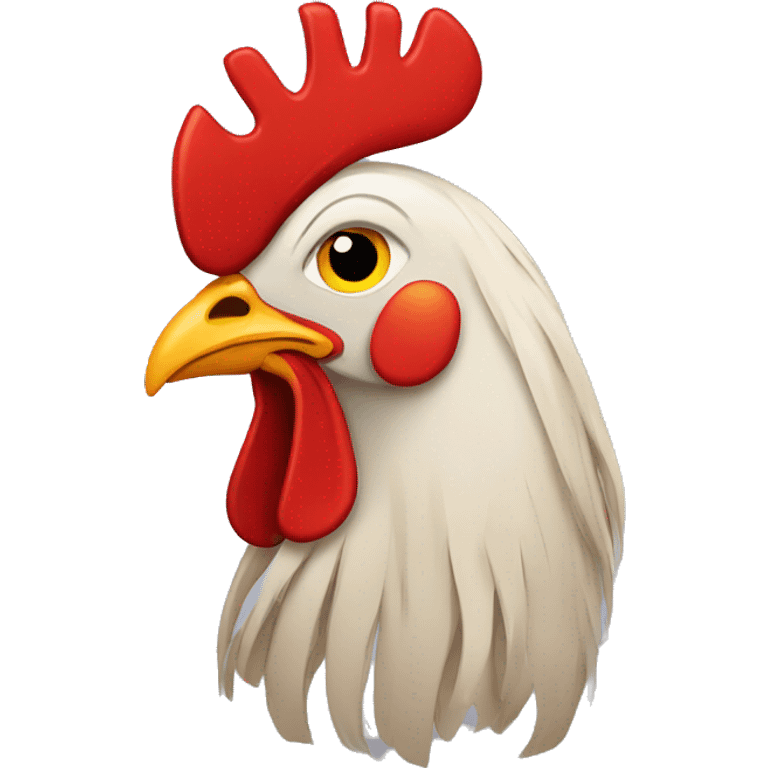 Rooster with dreadlocks  emoji