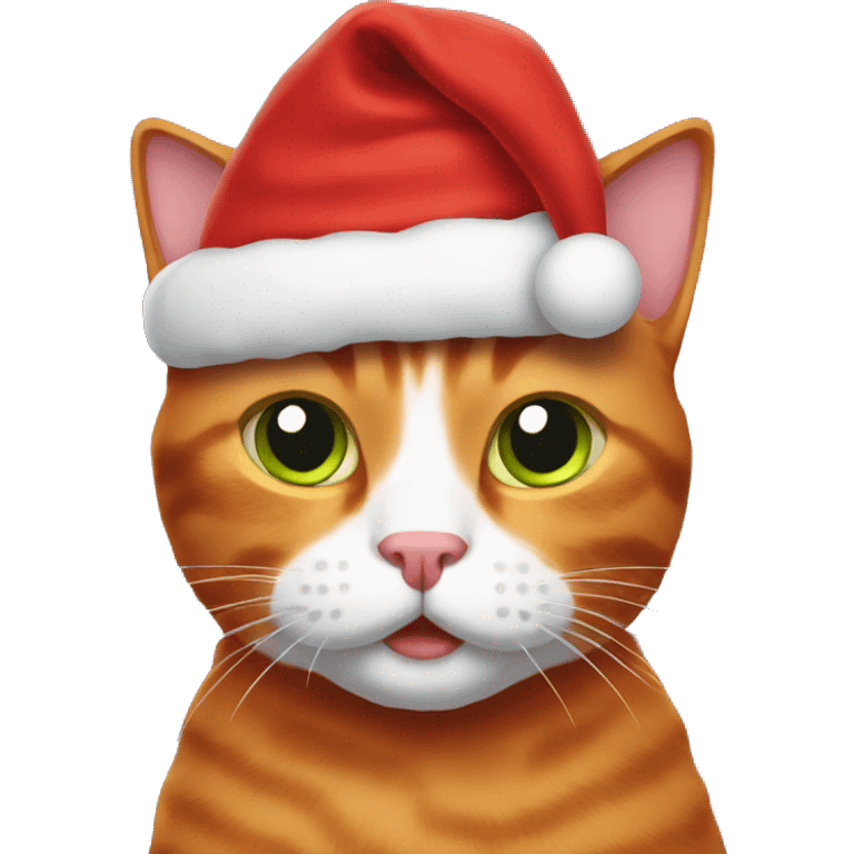 Red Christmas cat  emoji