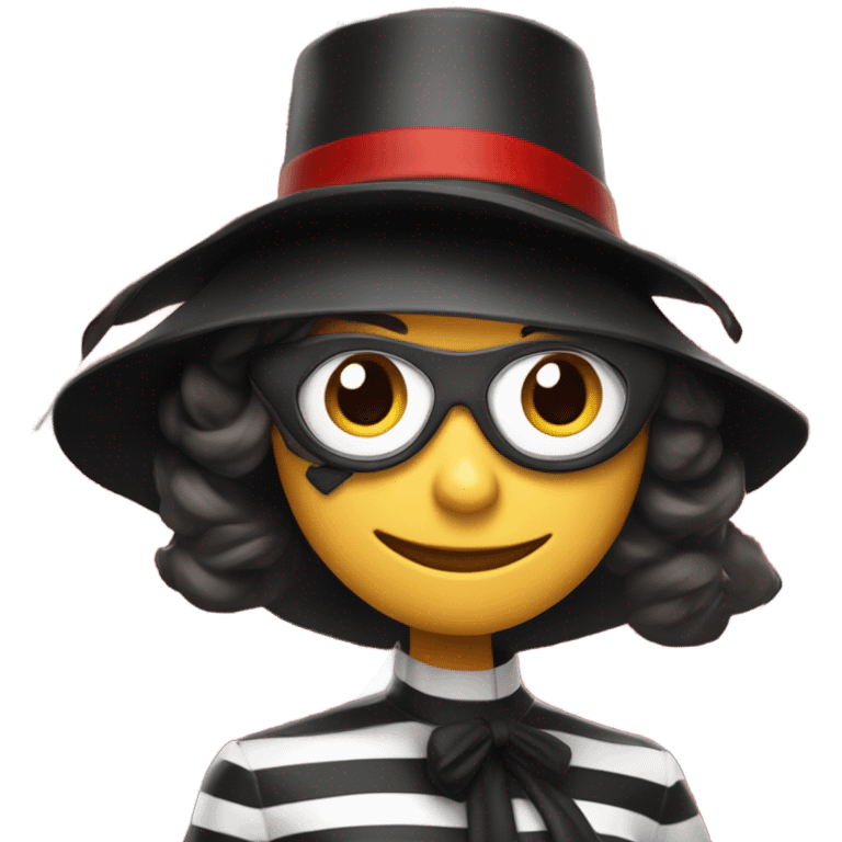 Hamburglar as a woman emoji