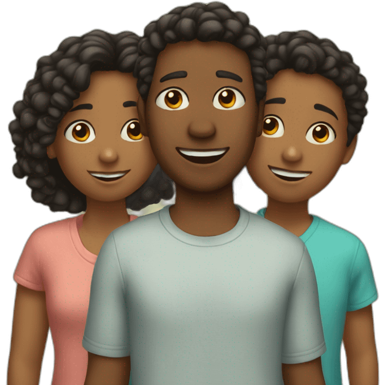 Three siblings emoji