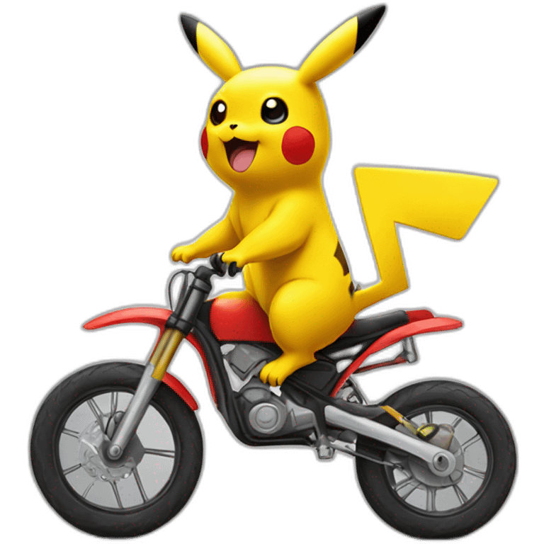 Pikachu on the bike emoji